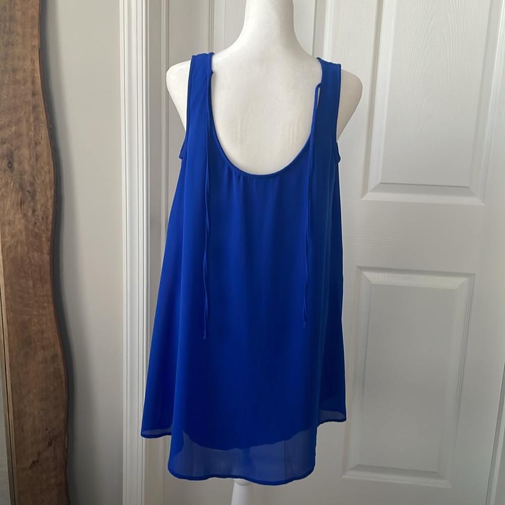 Sequin Hearts Blue Sleeveless Flowy Dress - Picture 4 of 7